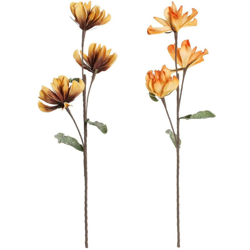 

Flores Decorativas DKD Home Decor Amarillo Naranja EVA (Etilvinilacetato) (2 pcs)