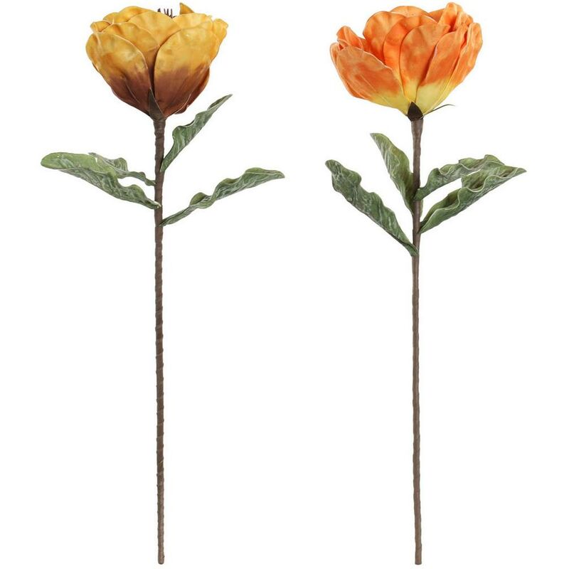 

Flores Decorativas DKD Home Decor Amarillo Naranja EVA (Etilvinilacetato) (2 pcs)