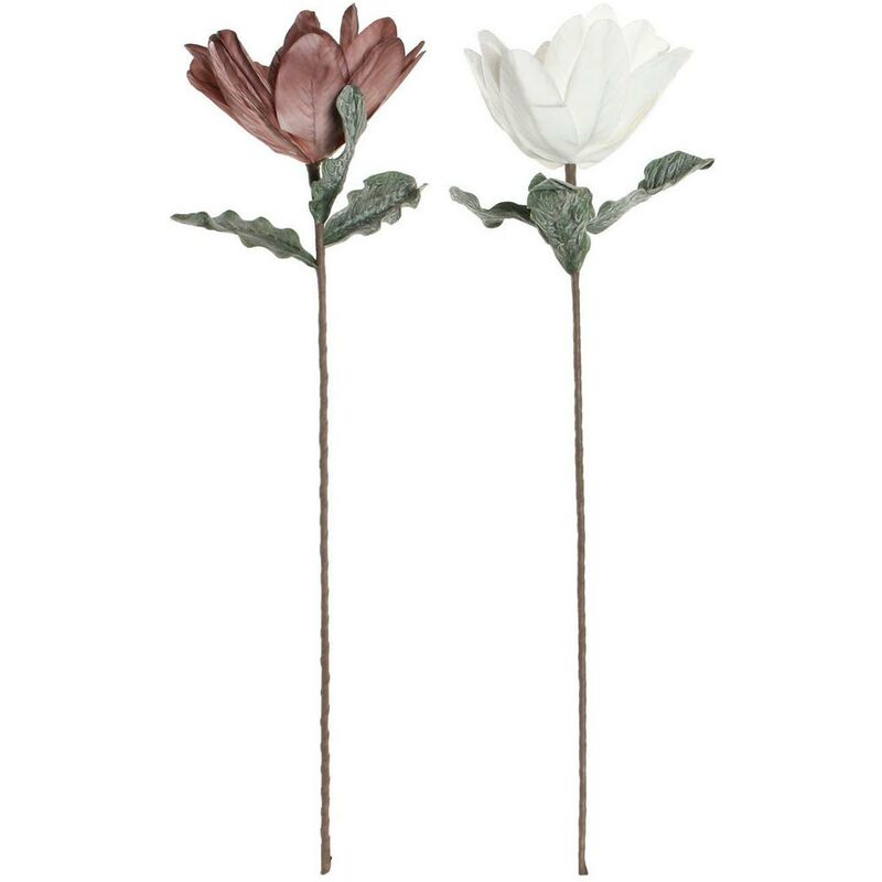 

Flores Decorativas DKD Home Decor Blanco Rosa EVA (Etilvinilacetato) (2 pcs)