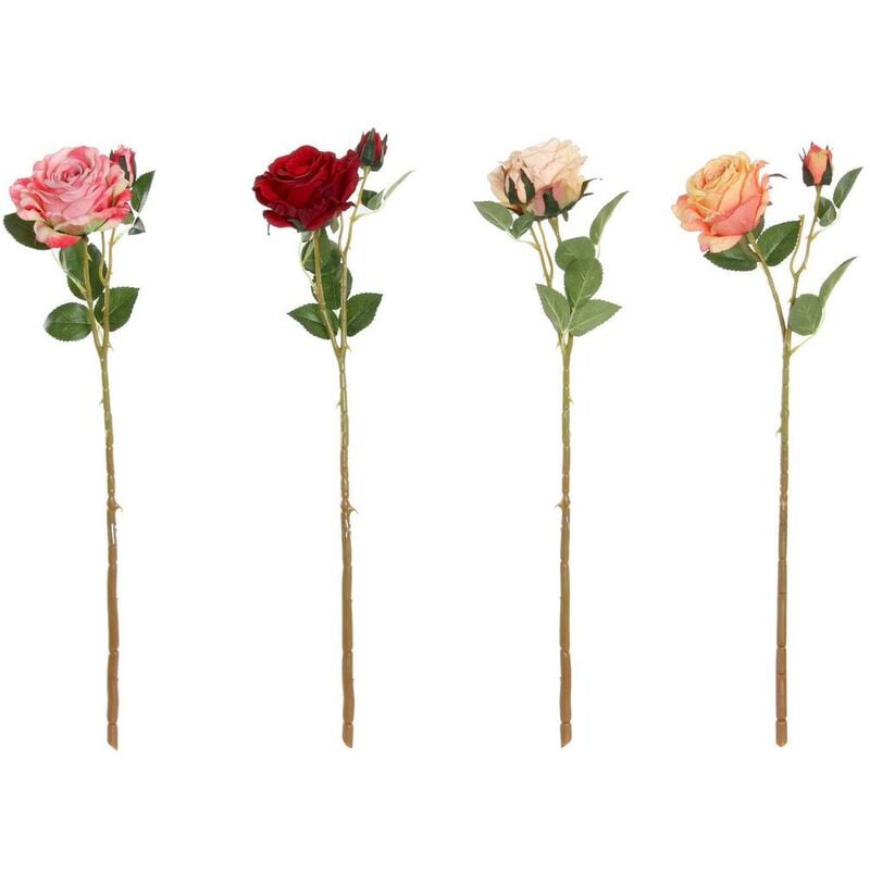 

Flores Decorativas DKD Home Decor Naranja Rosa Burdeos Tela Polietileno (4 pcs)