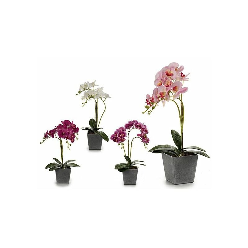 

Flores Decorativas Orquídea Plástico Maceta Gris (18 x 53 x 28 cm)