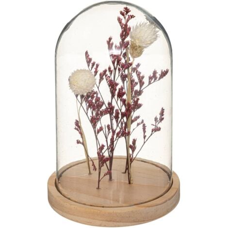 Flores secas bajo campana «Gypsy» H 17 cm - Atmosphera créateur d'intérieur