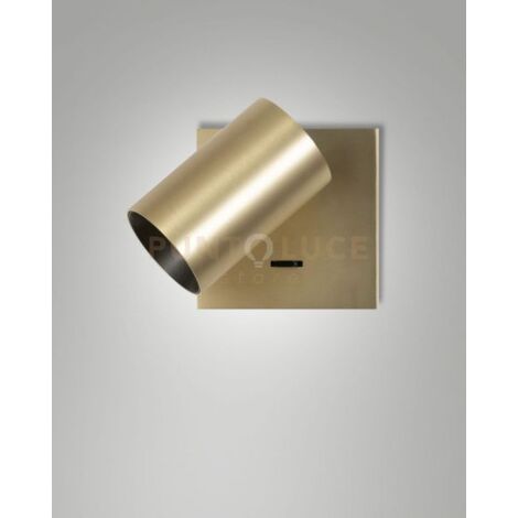FLORES SPOT 1 LUCE OTTONE SATINATO CON INTERRUTTORE ORIENTABILE ATTACCO GU10