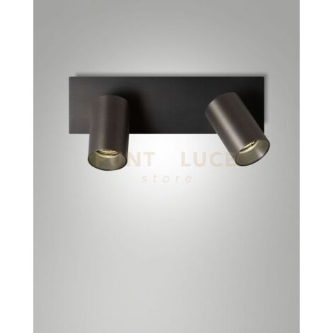 FLORES SPOT 2 LUCI CANNA DI FUCILE ORIENTABILE ATTACCO GU10