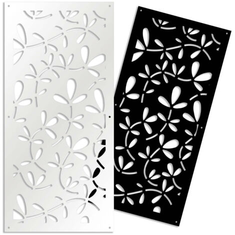 FLOREUS - Pannello in PVC traforato - Parasole - Colore: nero - Misura: 50x150 cm