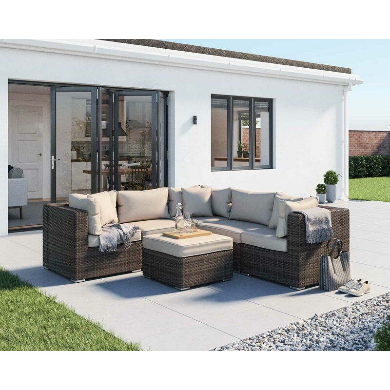Garden Outdoors Furniture Sets Gaixample Org Florida Rattan Modular Corner Sofa Set 6pc Angular Including All Weather Outdoor Covers Truffle Garden Outdoors Furniture Sets, All Weather Garden Outdoor Rattan Corner Sofa