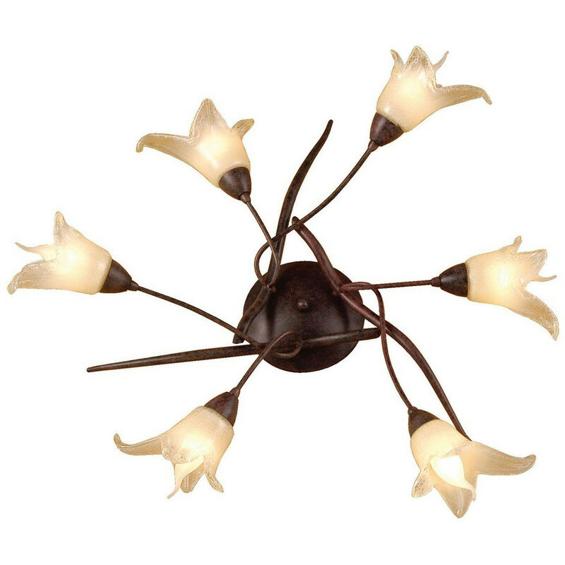 Inspired Mantra Fusion (0024 004) Florida Ceiling 6 Light E14, Brown/Black Oxide