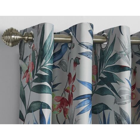 Florida Eyelet Ring Top Curtains Thermally Efficient Blackout Curtain 90x90"