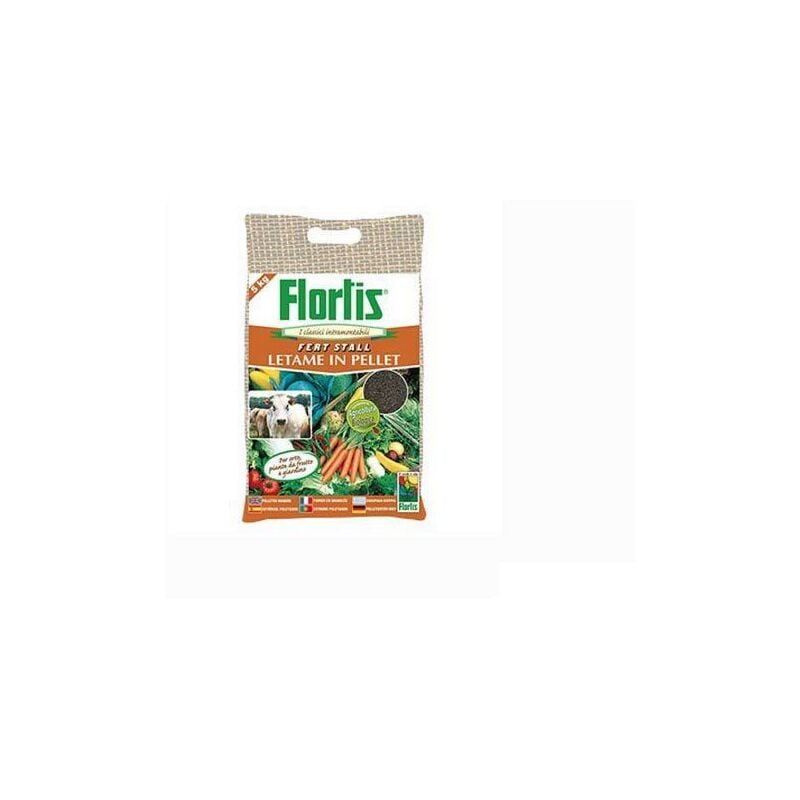 Flortis Pellet Engrais naturel à base de fumier pour pelouses et jardins de 5 kg