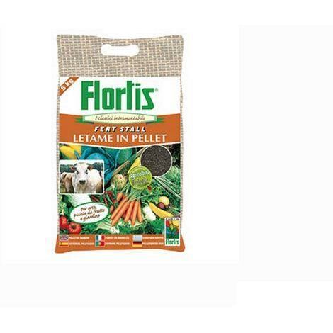 Flortis Pellet Engrais naturel à base de fumier pour pelouses et jardins de 5 kg