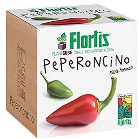 FLORTIS PLANTCUBE PEPERONCINO 7.5X7.5X7.5 CM GIARDINAGGIO PIANTE FIORI