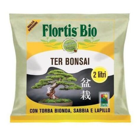 FLORTIS TERRICCIO PER BONSAI 2L CONCIMI CURA PIANTE ESTERNO INTERNO