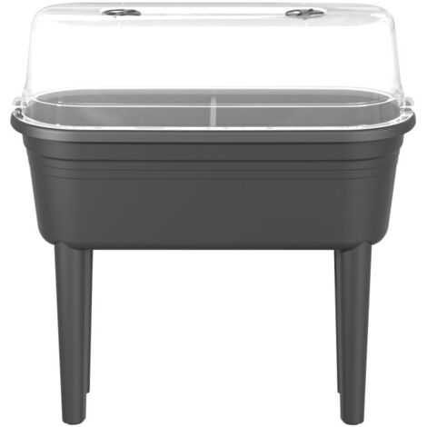 Florus Anzuchttisch Set 79,5 x 37 x 78 cm grau Hochbeet