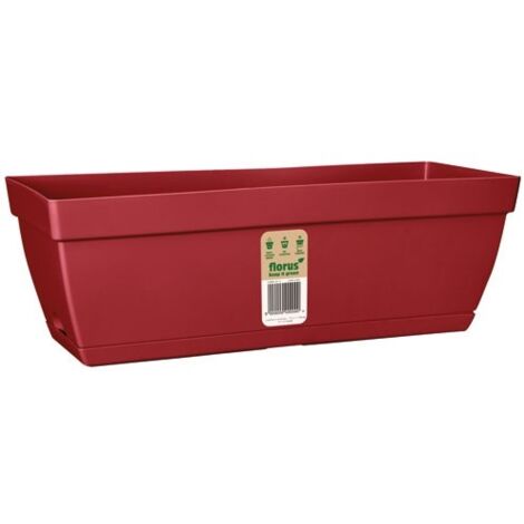 FLORUS - Balconnière Paris 50 cm rouge foncé