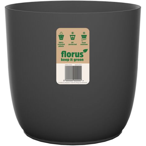 FLORUS - Cache pot Flow 16cm anthracite