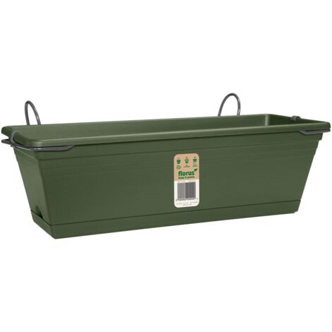 FLORUS FIORIERA/BALCONETTA MEDITERRAN BALCONY TROUGH SET VERDE 40CM