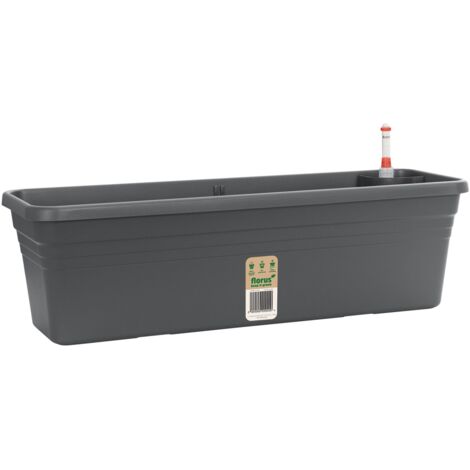 Florus Med. Balconnière Système D'eau 60 - Gris - L 58 x B 18.8 x H 17 cm - Balcon - 100% recyclé