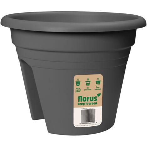 Florus Mediterran Balcony 2-way 30 Anthracite Fioriera Rotondo