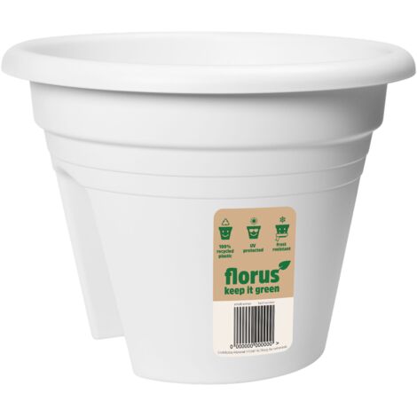 Florus Mediterran Balcony 2-way 30 White Fioriera Rotondo