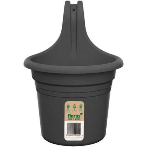 Florus Mediterran Balcony Hanger Single - Gris - L 18 x B 26.2 x H 24 cm - Balcon - 100% recyclé
