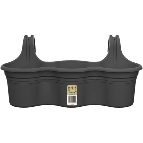 Florus Mediterran Balcony Hanger Trio Anthracite Fioriera Ovale