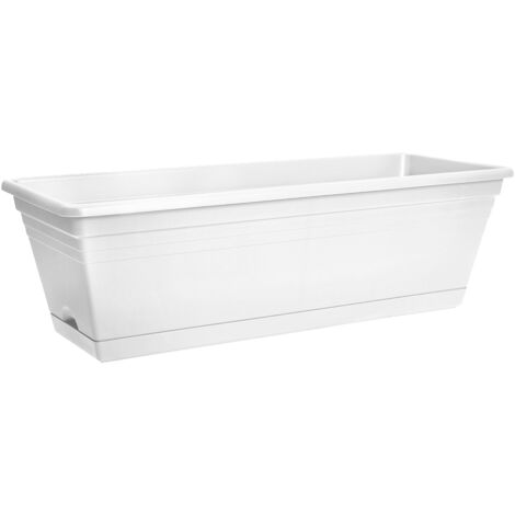 Florus Mediterran Balcony Trough 60 White Fioriera Rettangolare