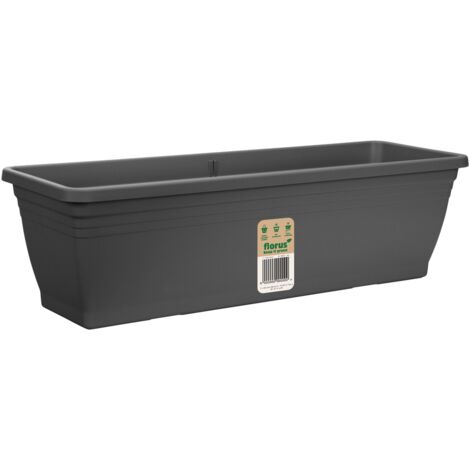 Florus Mediterran Campana Balcony Trough 40 Anthracite Fioriera Rettangolare