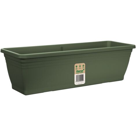 Florus Mediterran Campana Balcony Trough 40 Green Fioriera Rettangolare