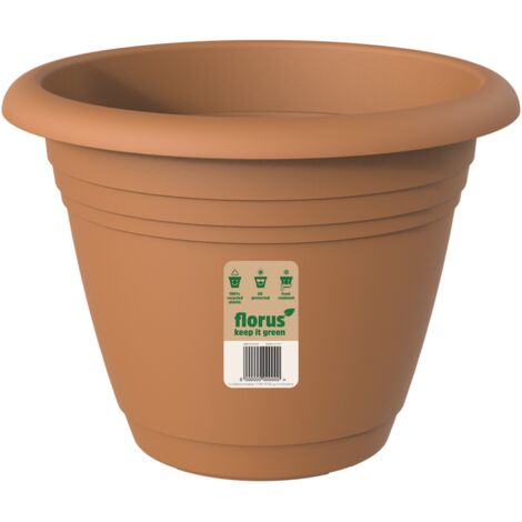 Florus Mediterran Campana Flowerpot 25 Terra Vaso Rotondo