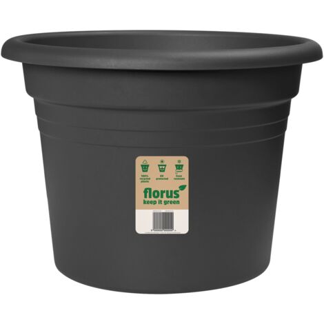 Florus Mediterran Cilindro 20 Anthracite Vaso Rotondo