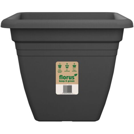 Florus Mediterran Quadro 40 Anthracite Vaso Quadrato