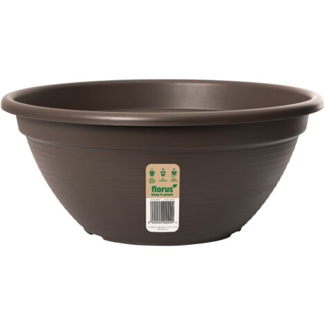 Florus Original Bowl 34 Brown Vaso Rotondo