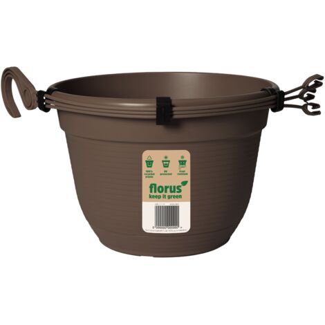 Florus Original Hanging Basket 26 Brown Vaso Rotondo