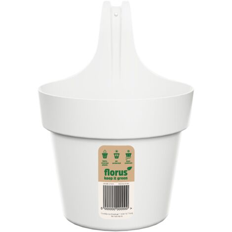 Florus Paris Balcony Hanger Single - Blanc - L 18 x B 27.3 x H 25 cm - Balcon - 100% recyclé