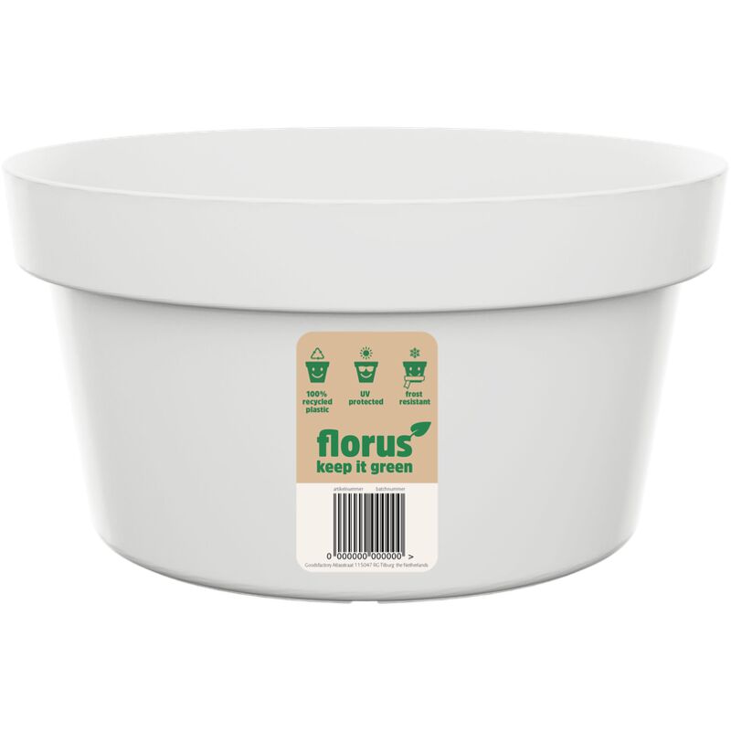Florus Paris Bowl 35 White Vaso Rotondo