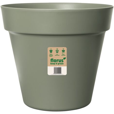 Florus Paris Flowerpot 20 Green Vaso Rotondo