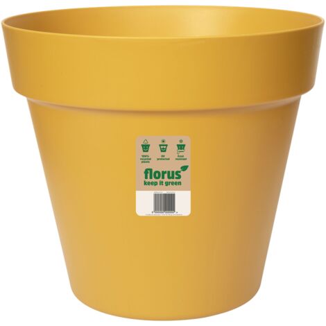 Florus Paris Flowerpot 40 Mustard Vaso Rotondo