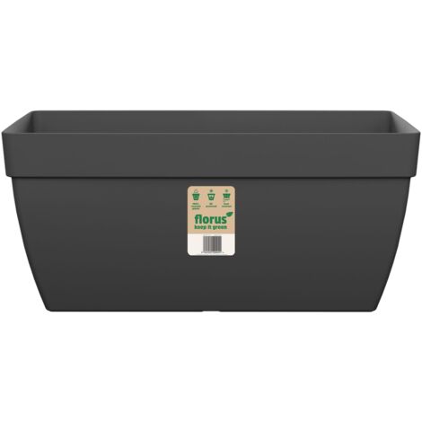 Florus Paris Terrace Trough 60 Anthracite Vaso Rettangolare