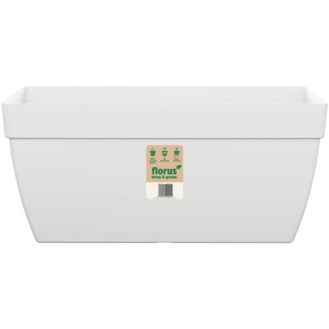 Florus Paris Terrace Trough 80 White Vaso Rettangolare