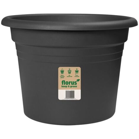 FLORUS - Pot Mediterran Cilindro 35cm anthracite