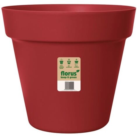 FLORUS - Pot Paris d.25 cm rouge foncé