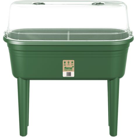 Florus Table De Culture Set - Vert - L 78 x B 37 x H 80 cm - extérieur - 100% recyclé