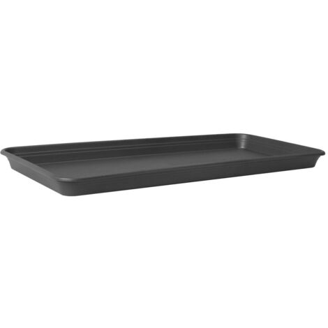 Florus Universal Rectangular Saucer L 52 Anthracite Sottovaso Rettangolare