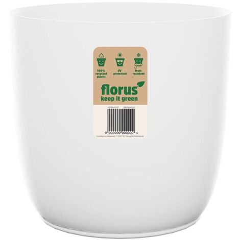 FLORUS VASO FLOW 14CM BIANCO