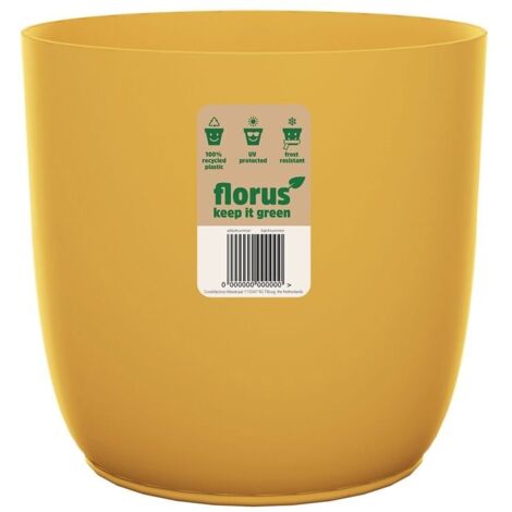 FLORUS VASO FLOW 14CM SENAPE