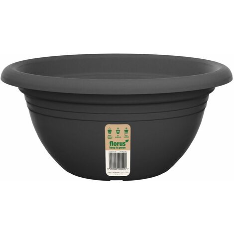 FLORUS VASO TONDO MEDITERRAN BOWL 30CM ANTRACITE