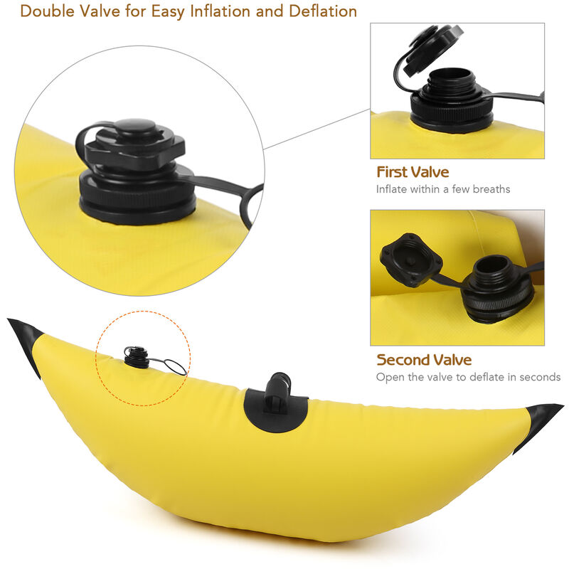 

Asupermall - Flotador de estabilizador inflable de PVC para kayak, con varilla de brazos Sidekick, blanco