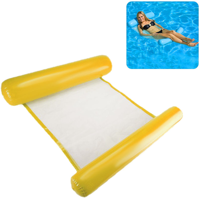 

Asupermall - Flotador de la piscina Hamaca multiuso inflable agua Hamaca Hamaca Salon, amarillo