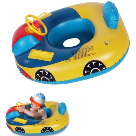 Flotador hinchable para niños - Bonito - Asiento de natación - Con bocina y asas - Juguete de piscina para niñas y niños de 1 a 5 años