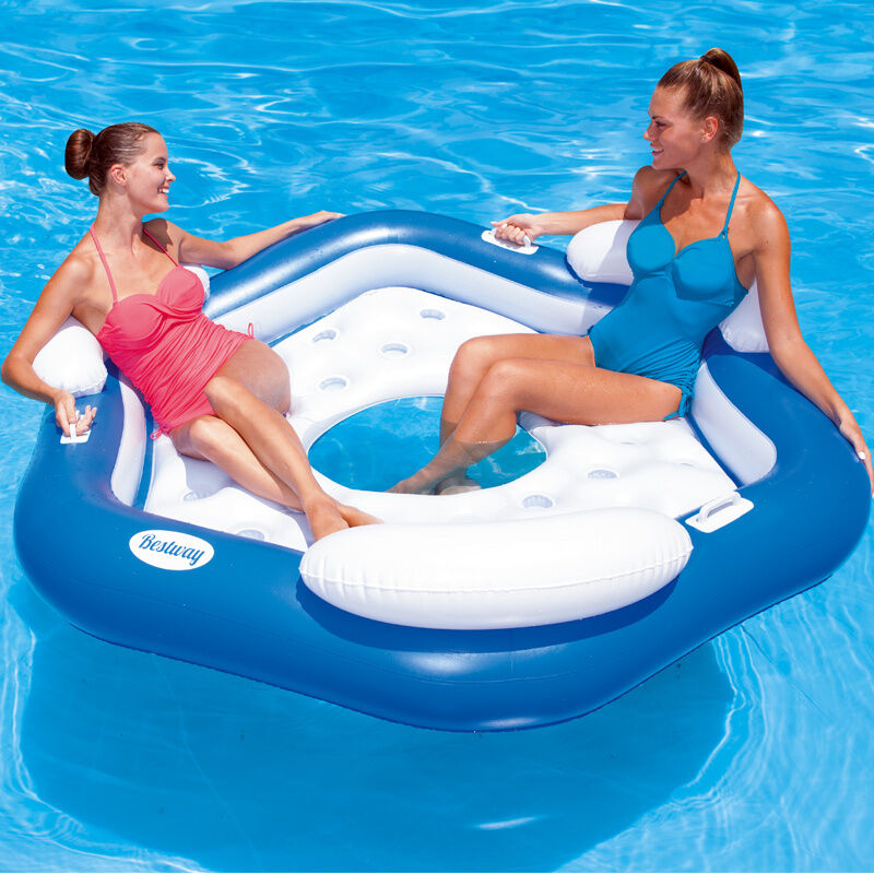 Isla Flotante Donut Hinchable Para 3 Personas Bestway 43111 De Sea Pool